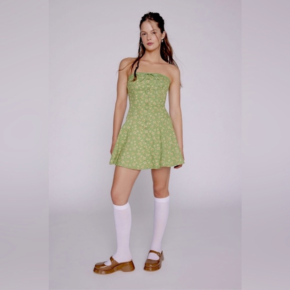 Kimchi Blue Addison Strapless Fit & Flare Mini Dress - Picture 1 of 10